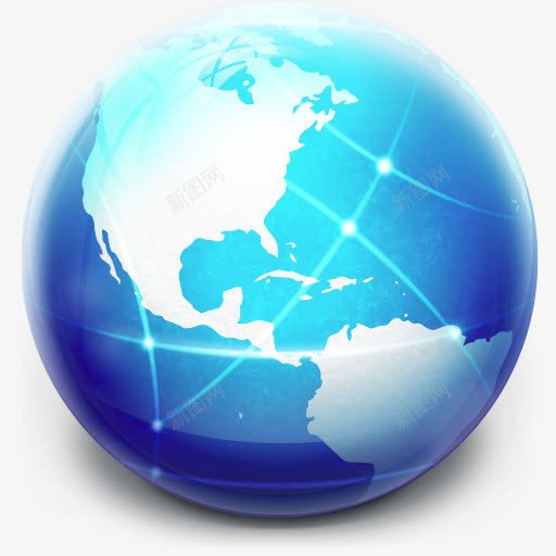 辉光球地球全球发光球图标png_新图网 https://ixintu.com Ball Glow earth globe 全球 地球 球 辉光