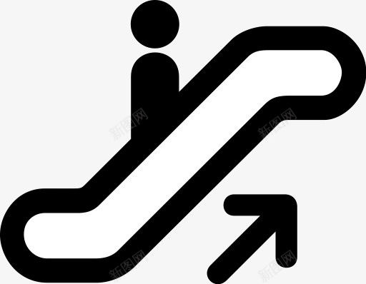 自动扶梯起来AIGA符号标志图标png_新图网 https://ixintu.com Escalator up 手扶梯 自动扶梯 起来