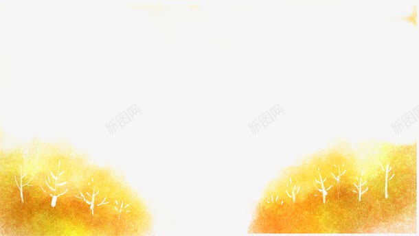 黄色漫画树叶场景png免抠素材_新图网 https://ixintu.com 场景 树叶 漫画 黄色