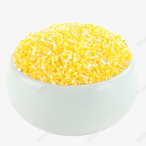 有机玉米碴png免抠素材_新图网 https://ixintu.com 玉米碴 瓷碗 粮食 绿色食品 黄色
