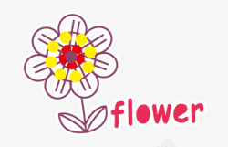 flower艺术字可爱的英文高清图片