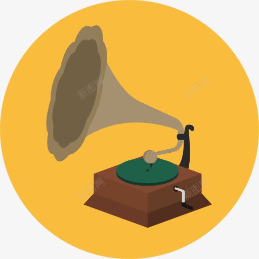 留声机图标png_新图网 https://ixintu.com 乙烯基 古董 塑料盘 留声机 音乐 音乐和多媒体