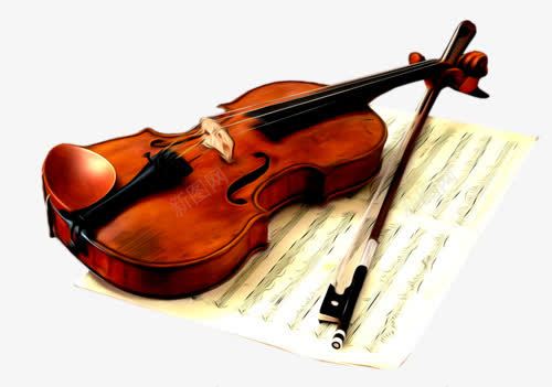 小提琴乐器png免抠素材_新图网 https://ixintu.com 乐器 小提琴 手绘 音乐