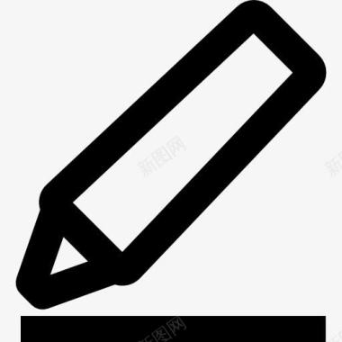 铅笔轮廓线对角符号图标图标