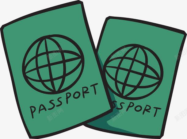 卡通护照通行证png免抠素材_新图网 https://ixintu.com 出行旅游 卡通 手绘 护照 矢量图案 通行证