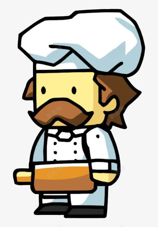 面点厨师卡通png免抠素材_新图网 https://ixintu.com png图片 免抠素材 卡通 厨师 大胡子 面点师