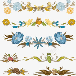 花卉植物装饰矢量图素材