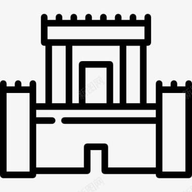 所罗门寺在耶路撒冷图标图标