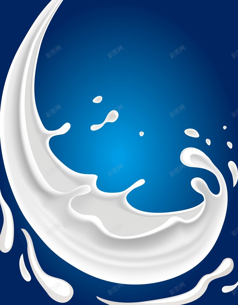 矢量牛奶喷洒背景ai设计背景_新图网 https://ixintu.com 喷洒 牛奶 白色 矢量 美食 背景 蓝色 质感 饮品 矢量图