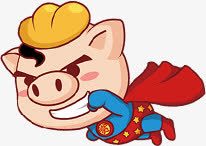 卡通猪公仔摆件猪猪超人高清图片
