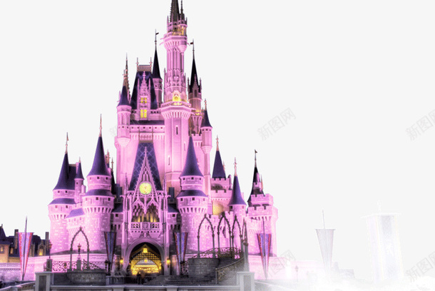 紫色的城堡png免抠素材_新图网 https://ixintu.com 城堡 建筑 紫色