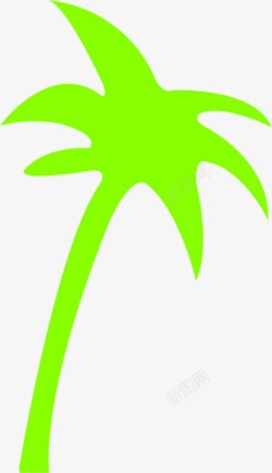 绿色椰子树剪影奥运会素材