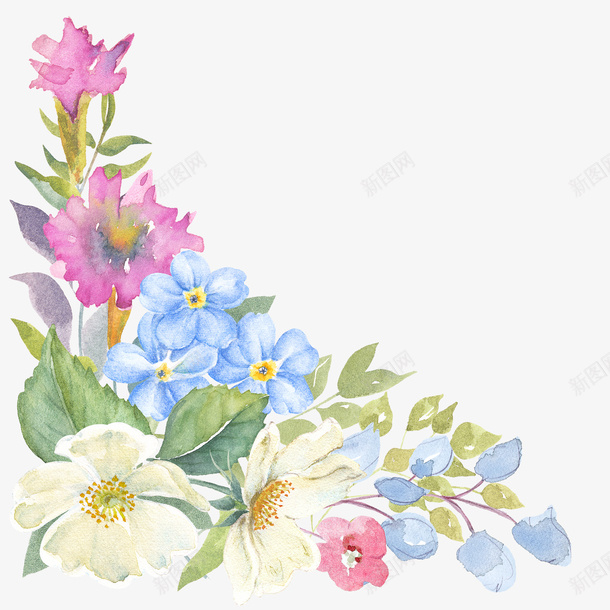 卡通图案彩色的花卉png免抠素材_新图网 https://ixintu.com 创意 动漫动画 卡通手绘 彩色的花卉 简约 花朵