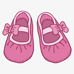 粉色女孩儿童鞋矢量图素材