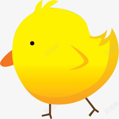 创意手绘质感黄色的小鸡png免抠素材_新图网 https://ixintu.com 创意 小鸡 质感 黄色
