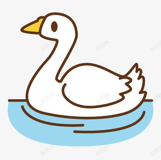 卡通鸭子png免抠素材_新图网 https://ixintu.com 动物 卡通 卡通动物 卡通鸭子 可爱 白色鸭子 鸭子