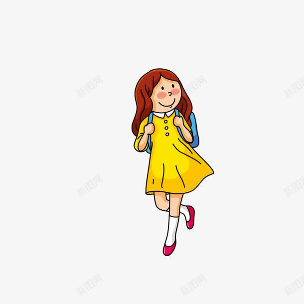 穿黄色衣服的女学生png免抠素材_新图网 https://ixintu.com 女学生 衣服 黄色 黄色衣服