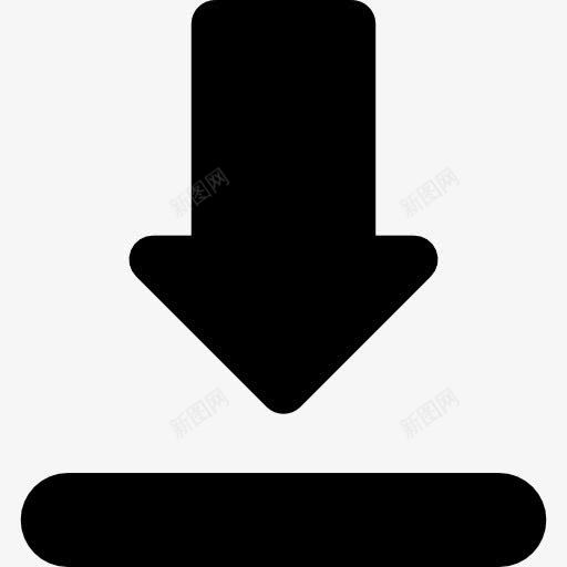 符号图标png_新图网 https://ixintu.com 下载 向下 托盘 收件箱 箭头形状