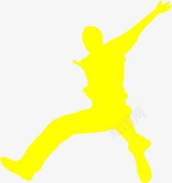 黄色健身运动人物png免抠素材_新图网 https://ixintu.com 人物 健身 运动 黄色