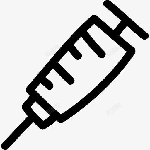 注射器的手绘工具图标png_新图网 https://ixintu.com 医疗 医药 工具 工具和器具 手绘 概述 注射器 轮廓