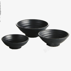 三个碗三个黑色的碗高清图片