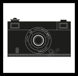 加息卡1卡通手绘古董相机黑白卡片背景矢量图高清图片