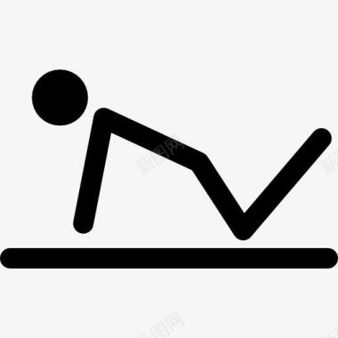体操运动员的姿势图标图标