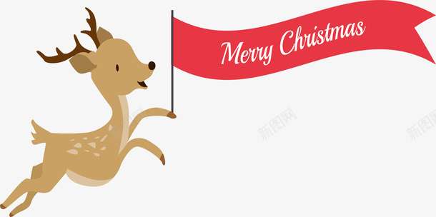飞奔的圣诞节驯鹿矢量图ai免抠素材_新图网 https://ixintu.com merryChristmas 圣诞快乐 圣诞节 圣诞驯鹿 矢量png 驯鹿 矢量图