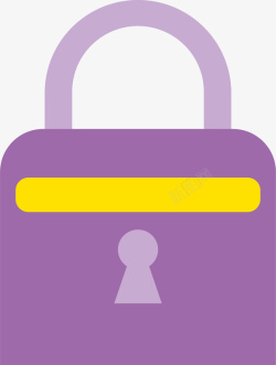 紫色锁具手绘紫色锁矢量图高清图片