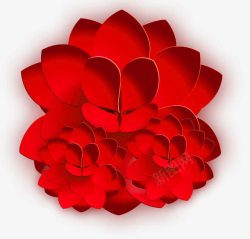红色花朵图案素材