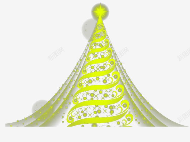 抽象圣诞树png免抠素材_新图网 https://ixintu.com 发光圣诞树 线条圣诞树 闪闪发光的圣诞树