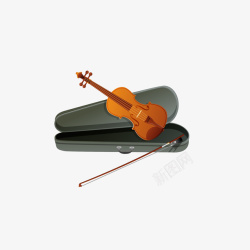 手绘乐器小提琴矢量图素材