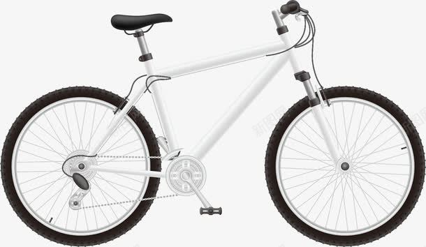 时尚白色单车png免抠素材_新图网 https://ixintu.com 山地车 时尚 白色单车 自行车