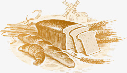 面包修饰装饰矢量图素材