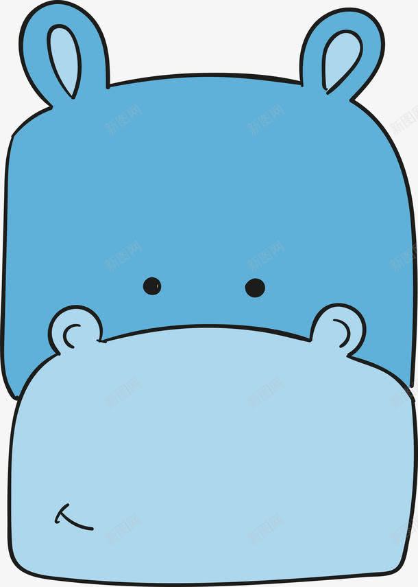 卡通河马小动物png免抠素材_新图网 https://ixintu.com 创意 动物 可爱 头像 头像设计 小动物 手绘 河马
