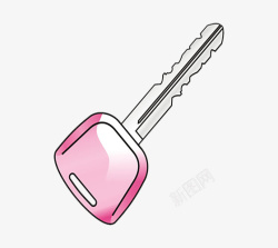 粉色卡通钥匙素材