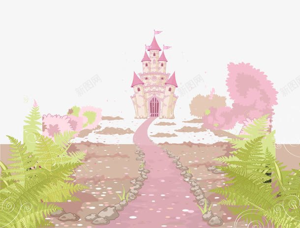 童话世界城堡png免抠素材_新图网 https://ixintu.com 城堡素材 矢量城堡 童话世界城堡