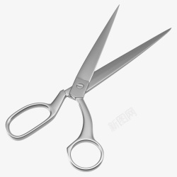 灰色小型手术剪刀灰色小型剪刀剪裁工具高清图片