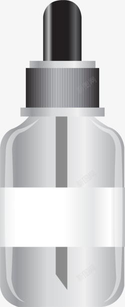 矢量医药瓶卡通灰色医药瓶医疗图标高清图片