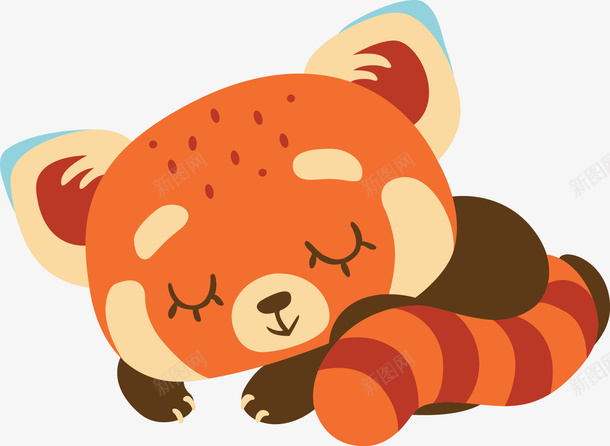 睡觉的小动物png免抠素材_新图网 https://ixintu.com PNG图形 动物 卡通 睡觉 装饰