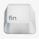 fin白色键盘按键素材