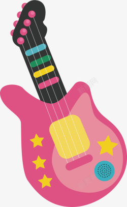 粉色的小提琴矢量图素材