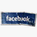 facebook木制按钮Facebook社会社会网络锡高清图片