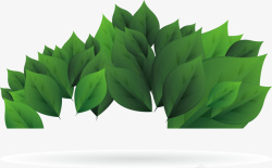 绿色树叶装饰矢量图素材