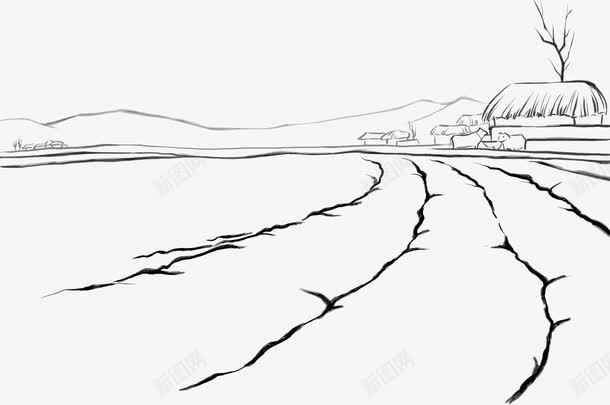水墨画田原png免抠素材_新图网 https://ixintu.com 水墨画 田原