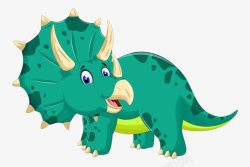 绿色犀牛恐龙素材