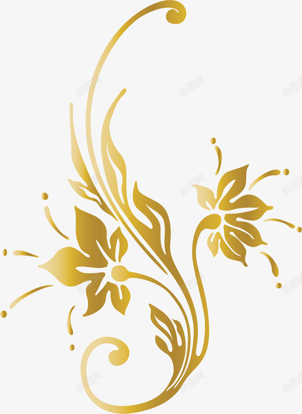 卡通纸花矢量图ai免抠素材_新图网 https://ixintu.com 立体纸花 纸花 纸花纹 纸花边 装饰 金色 金色纸花 矢量图