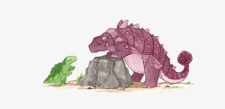 两只恐龙两只恐龙矢量图高清图片