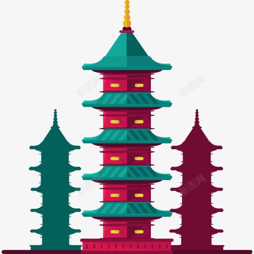 Pagoda图标png_新图网 https://ixintu.com 中国 亚洲 地标建筑的塔 建筑 纪念碑