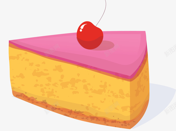 粉红色三角形蛋糕矢量图ai免抠素材_新图网 https://ixintu.com 三角形 三角蛋糕 矢量png 粉红色 美味蛋糕 蛋糕 矢量图